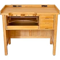 Noble Fine Wood Smart Jewelers Bench - Wooden Workbench with